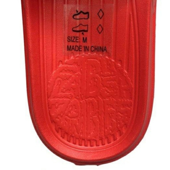 [SOLD] Flatbush Zombies Jupiter Sound Red Slide Sandals - Picture 12 of 15